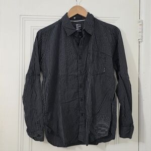 Billabong Striped Long Sleeve Button Down Size S, 100% Cotton, Euc